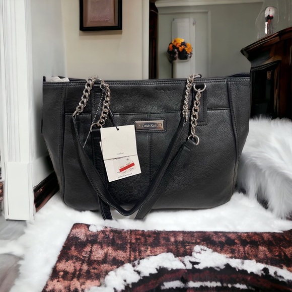 Calvin Klein Handbags - CALVIN Klein Large Leather Handbag